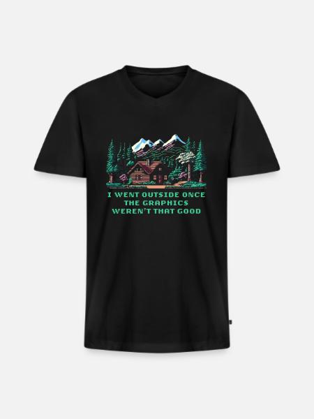 Gamer Gaming - T-shirt encolure en V Premium bio Homme - noir