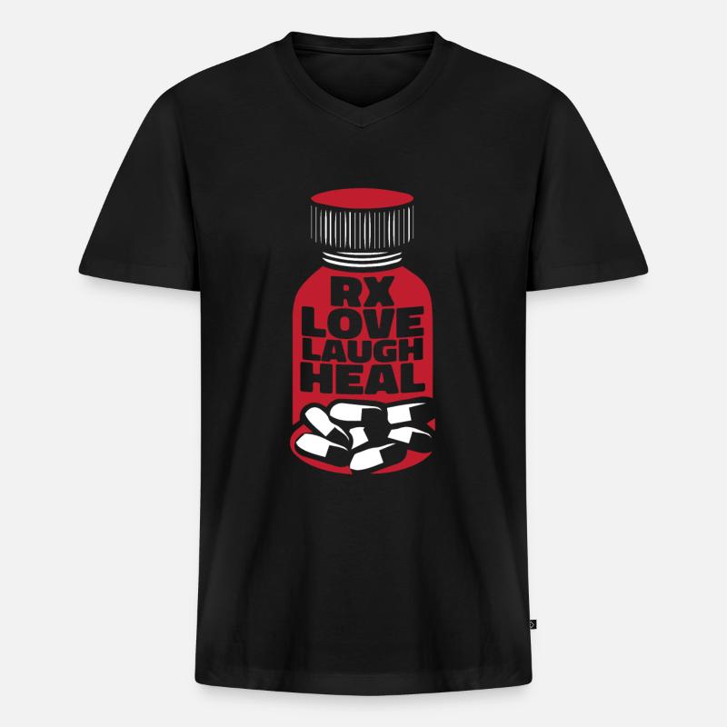 Krankenschwester - Männer Premium Bio T-Shirt mit V-Ausschnitt - Schwarz