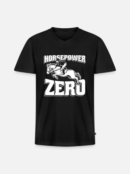 Pferd Reitsport - Männer Premium Bio T-Shirt mit V-Ausschnitt - Schwarz
