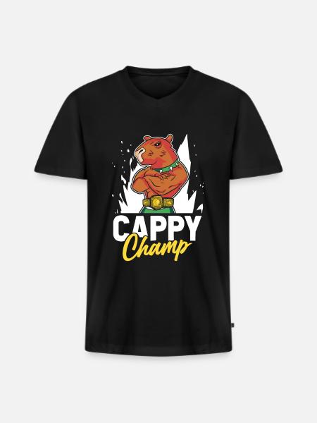 Capybara Wasserschwein - Men's Premium Organic T-shirt with V-neck - black