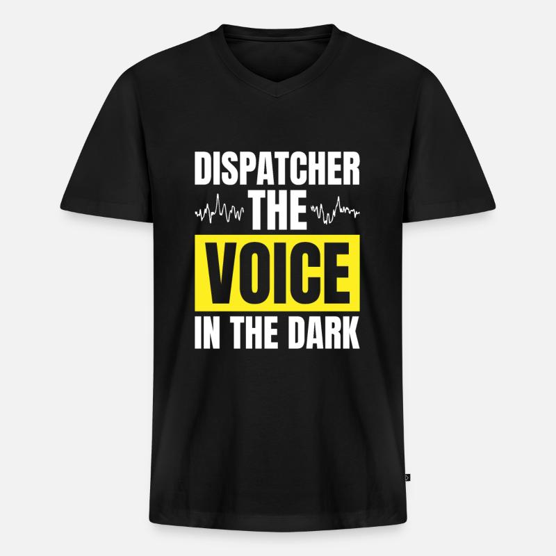 Notruf Leitstelle Einsatzzentrale - Männer Premium Bio T-Shirt mit V-Ausschnitt - Schwarz