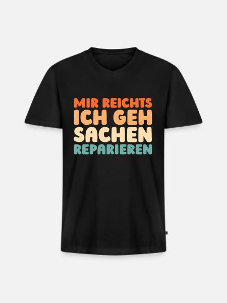 Mécanicien d’avion - T-shirt encolure en V Premium bio Homme - noir