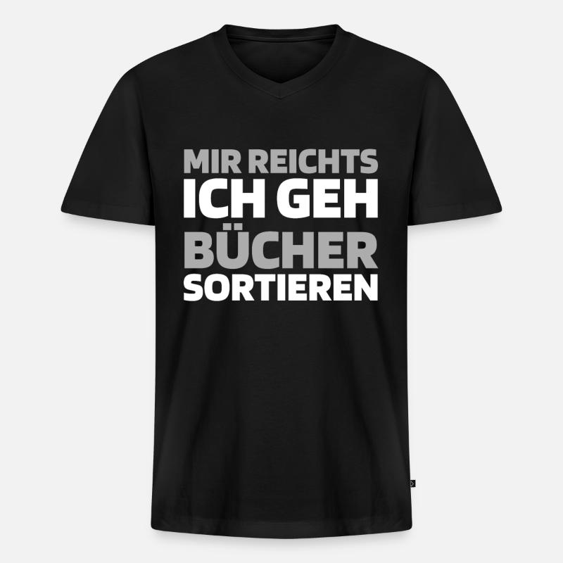 Flugbegleiter Stewardess - Männer Premium Bio T-Shirt mit V-Ausschnitt - Schwarz