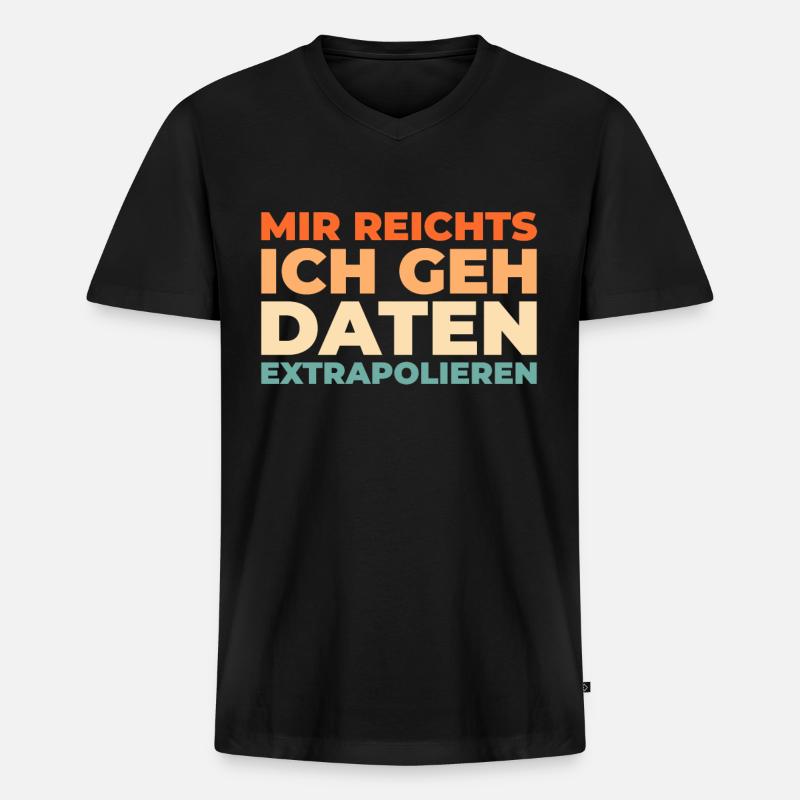 Data Science Data Analyst - Männer Premium Bio T-Shirt mit V-Ausschnitt - Schwarz