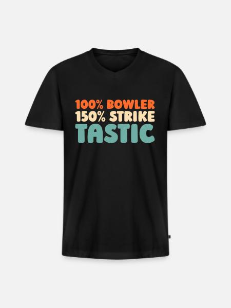 Bowling Bowlen Bowler - Men's Premium Organic T-shirt with V-neck - black