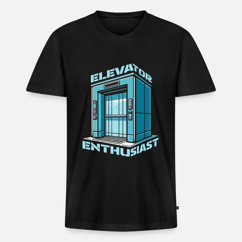 Elevator Elevator - Men's Premium Organic T-shirt with V-neck - black