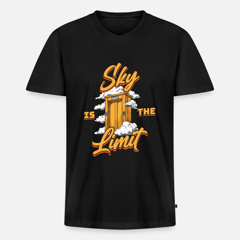Elevator Elevator - Men's Premium Organic T-shirt with V-neck - black