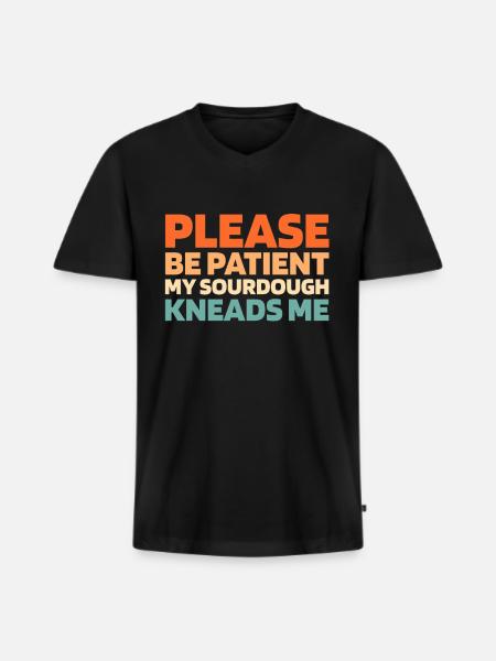 Sourdough bread - Men's Premium Organic T-shirt with V-neck - black