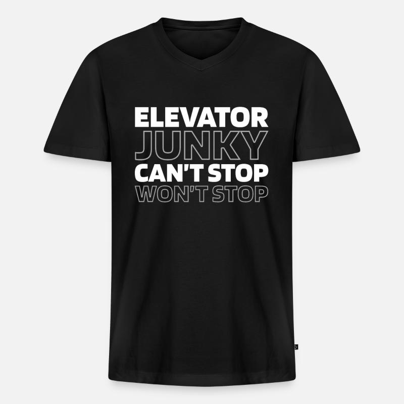 Elevator Elevator - Men's Premium Organic T-shirt with V-neck - black