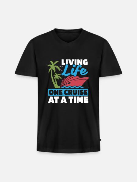 Cruise - Men's Premium Organic T-shirt with V-neck - black