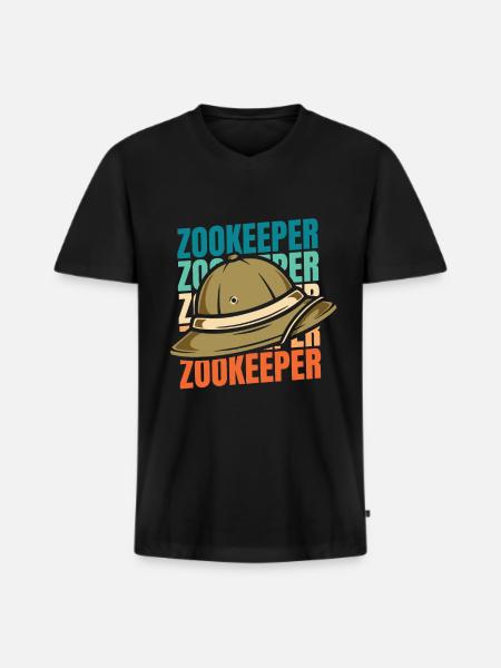 Zookeeper Zookeeper - Men's Premium Organic T-shirt with V-neck - black