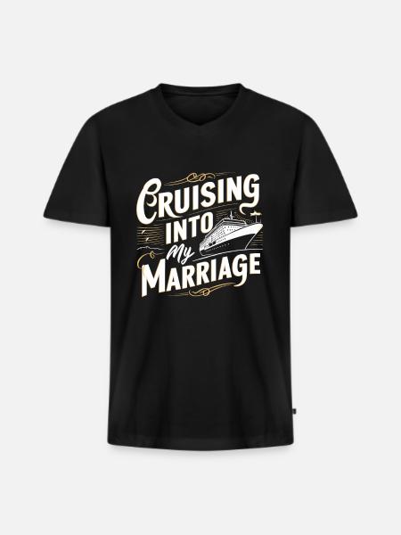 Cruise Married - Men's Premium Organic T-shirt with V-neck - black