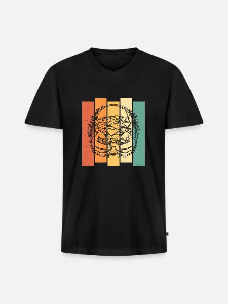 Gamer Gaming Burger Gaming Controller - Männer Premium Bio T-Shirt mit V-Ausschnitt - Schwarz
