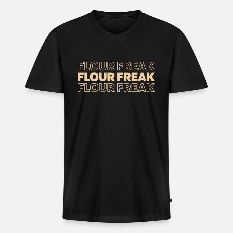 Sauerteig Brot - Männer Premium Bio T-Shirt mit V-Ausschnitt - Schwarz
