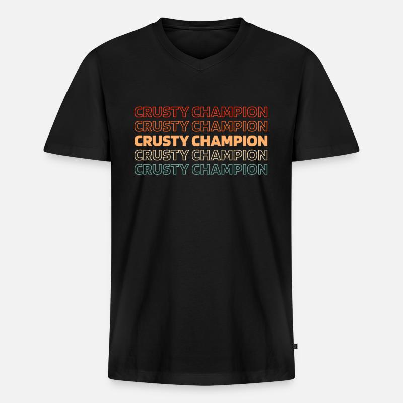 Sauerteig Brot - Männer Premium Bio T-Shirt mit V-Ausschnitt - Schwarz