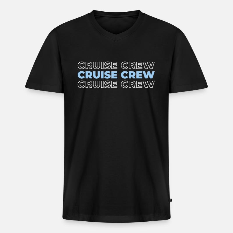 Kreuzfahrt - Männer Premium Bio T-Shirt mit V-Ausschnitt - Schwarz