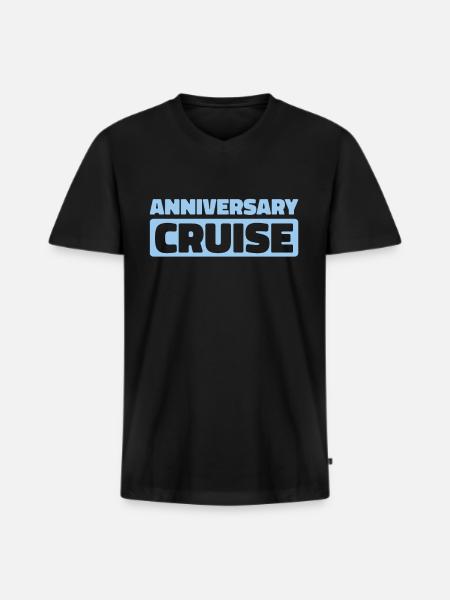 Croisière - T-shirt encolure en V Premium bio Homme - noir