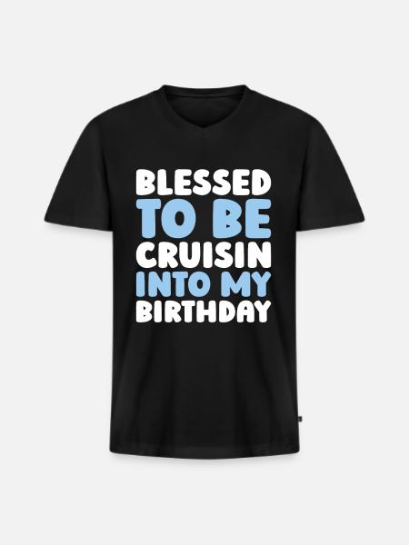 Cruise - Men's Premium Organic T-shirt with V-neck - black
