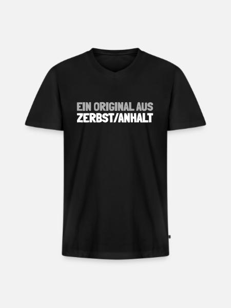 German city Zerbstanhalt Saxony-Anhalt - Men's Premium Organic T-shirt with V-neck - black