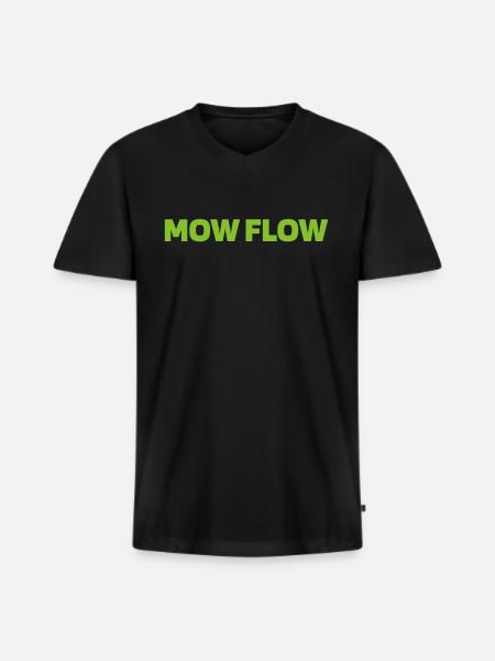 Lawn mower mowing - Men's Premium Organic T-shirt with V-neck - black