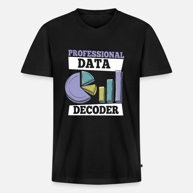 Data Science Data Analyst - Men's Premium Organic T-shirt with V-neck - black
