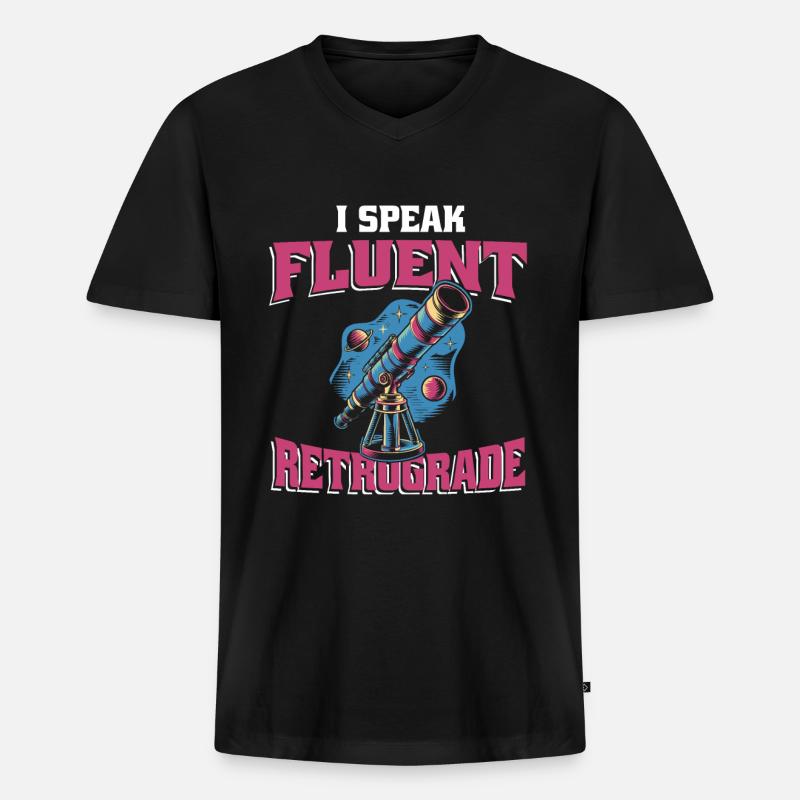 Astrologie Astrologe - Männer Premium Bio T-Shirt mit V-Ausschnitt - Schwarz