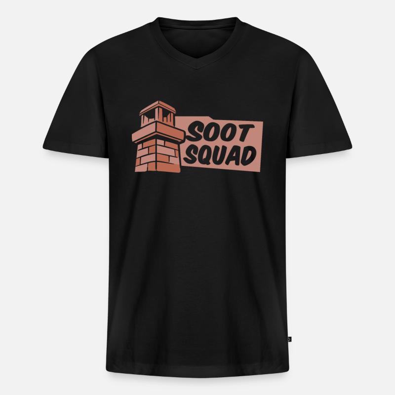 Schornsteinfeger Kader - Männer Premium Bio T-Shirt mit V-Ausschnitt - Schwarz