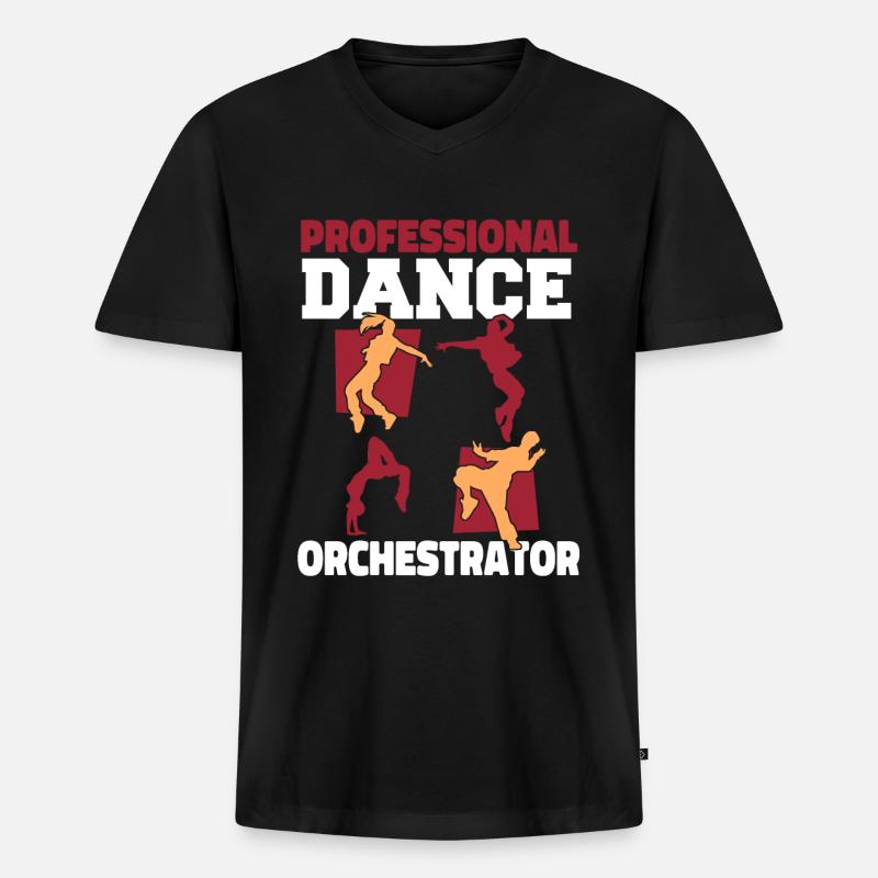 Choreograph - Männer Premium Bio T-Shirt mit V-Ausschnitt - Schwarz