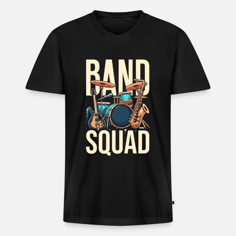 Banddirektor Kader - Männer Premium Bio T-Shirt mit V-Ausschnitt - Schwarz