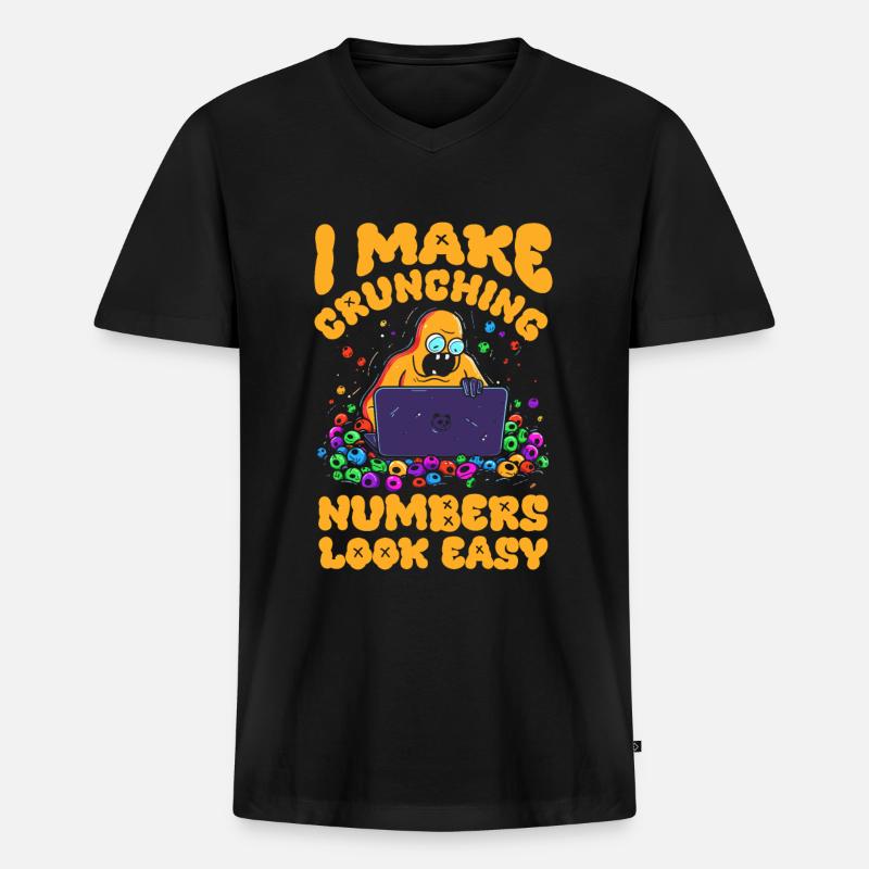 Data Science Data Analyst - Männer Premium Bio T-Shirt mit V-Ausschnitt - Schwarz