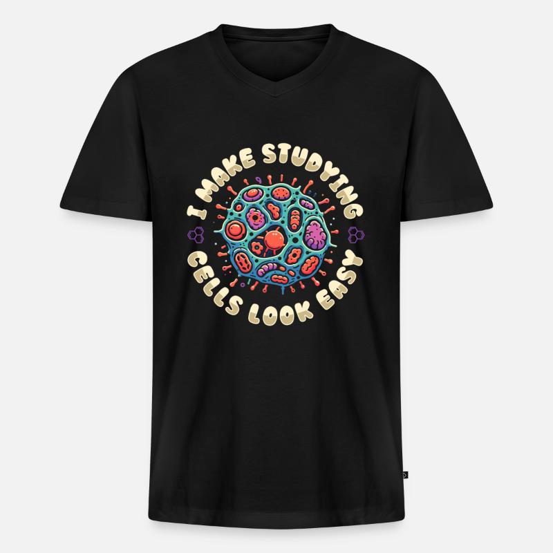 Biochemiker - Männer Premium Bio T-Shirt mit V-Ausschnitt - Schwarz