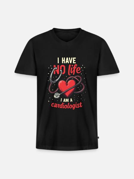 Cardiologist - Men's Premium Organic T-shirt with V-neck - black