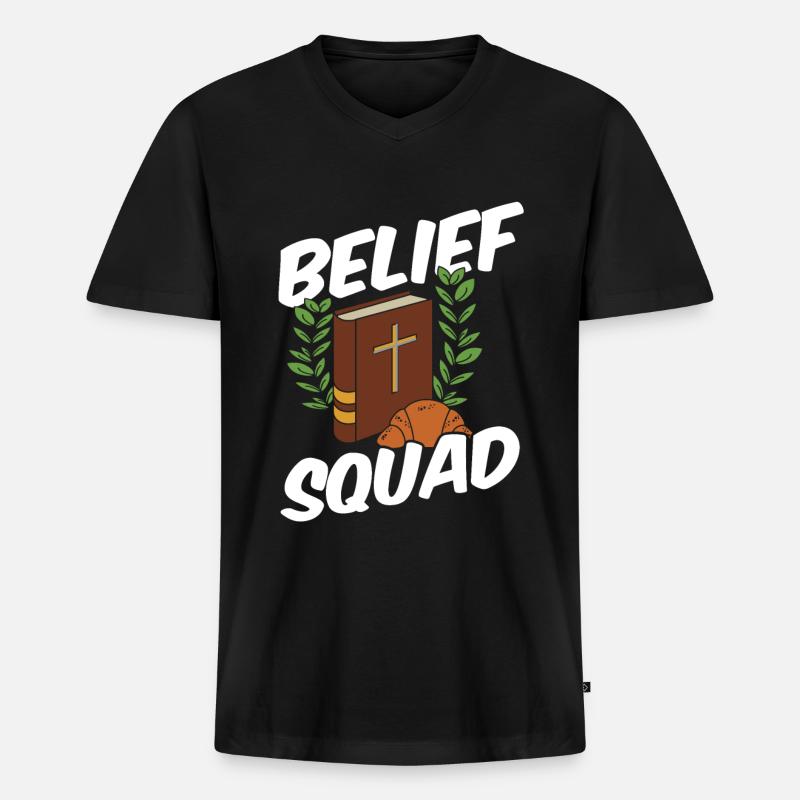 Priester Kader - Männer Premium Bio T-Shirt mit V-Ausschnitt - Schwarz