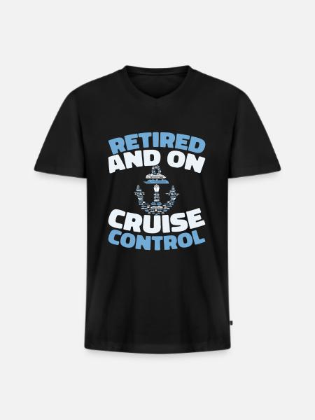 Cruise Retraite - T-shirt encolure en V Premium bio Homme - noir