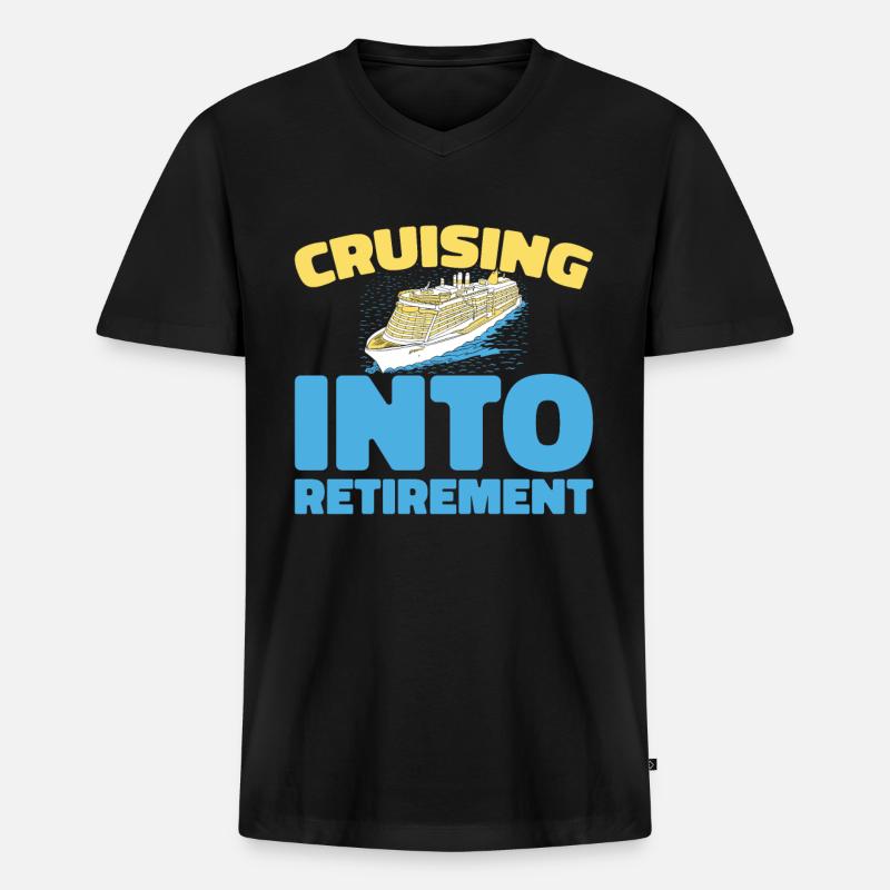 Kreuzfahrt - Männer Premium Bio T-Shirt mit V-Ausschnitt - Schwarz