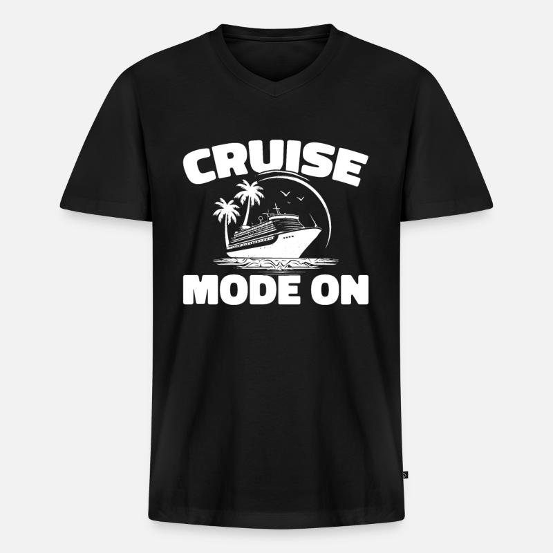 Kreuzfahrt - Männer Premium Bio T-Shirt mit V-Ausschnitt - Schwarz