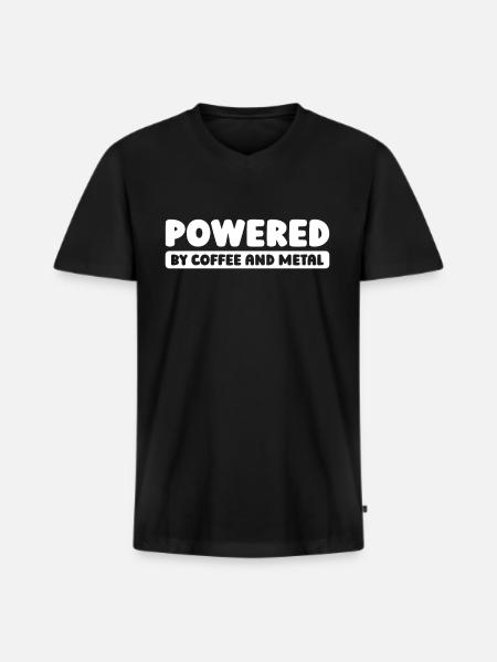 Schmied Metallbauer Coffee - Men's Premium Organic T-shirt with V-neck - black