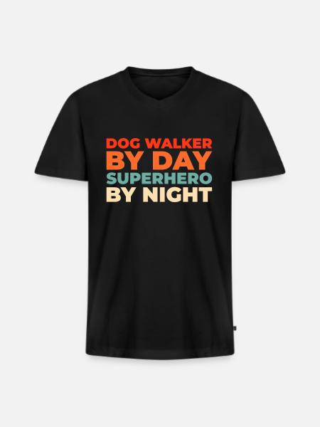 Dog handler - Men's Premium Organic T-shirt with V-neck - black