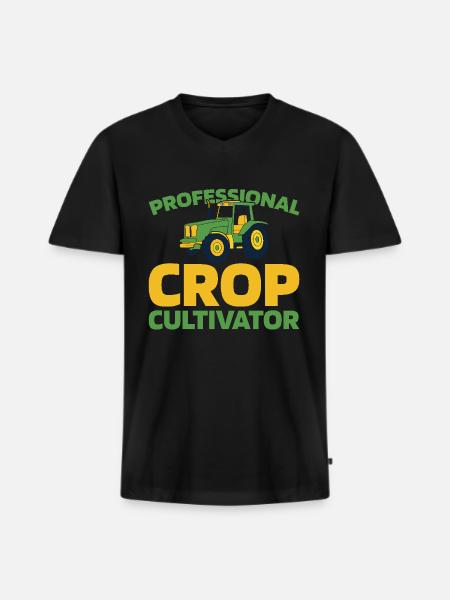 Farmer Farmer - Men's Premium Organic T-shirt with V-neck - black