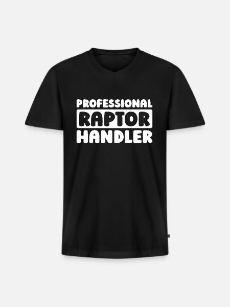 Falkner - Männer Premium Bio T-Shirt mit V-Ausschnitt - Schwarz