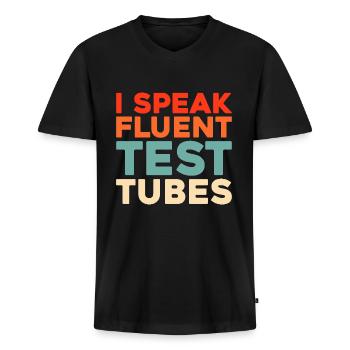 Biologie Biologe - Männer Premium Bio T-Shirt mit V-Ausschnitt - Schwarz - Vorne - Nico (187cm)