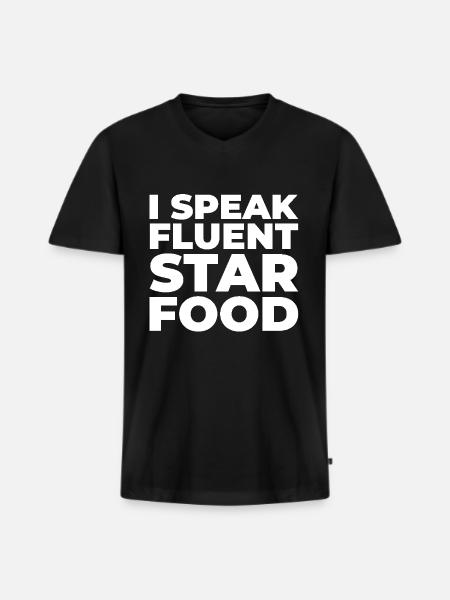 Food critic - Men's Premium Organic T-shirt with V-neck - black