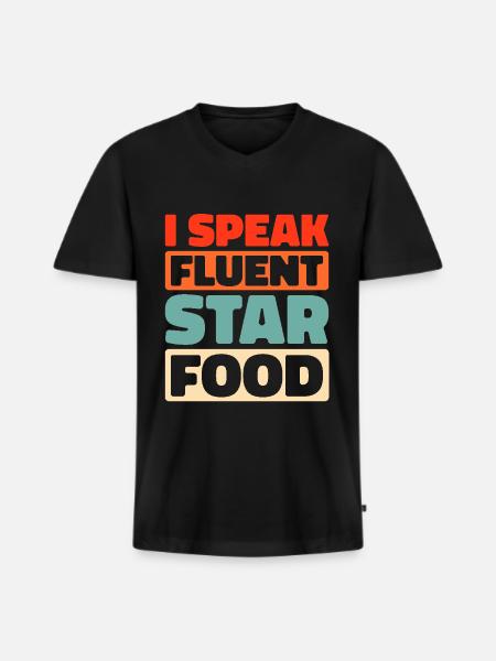 Food critic - Men's Premium Organic T-shirt with V-neck - black