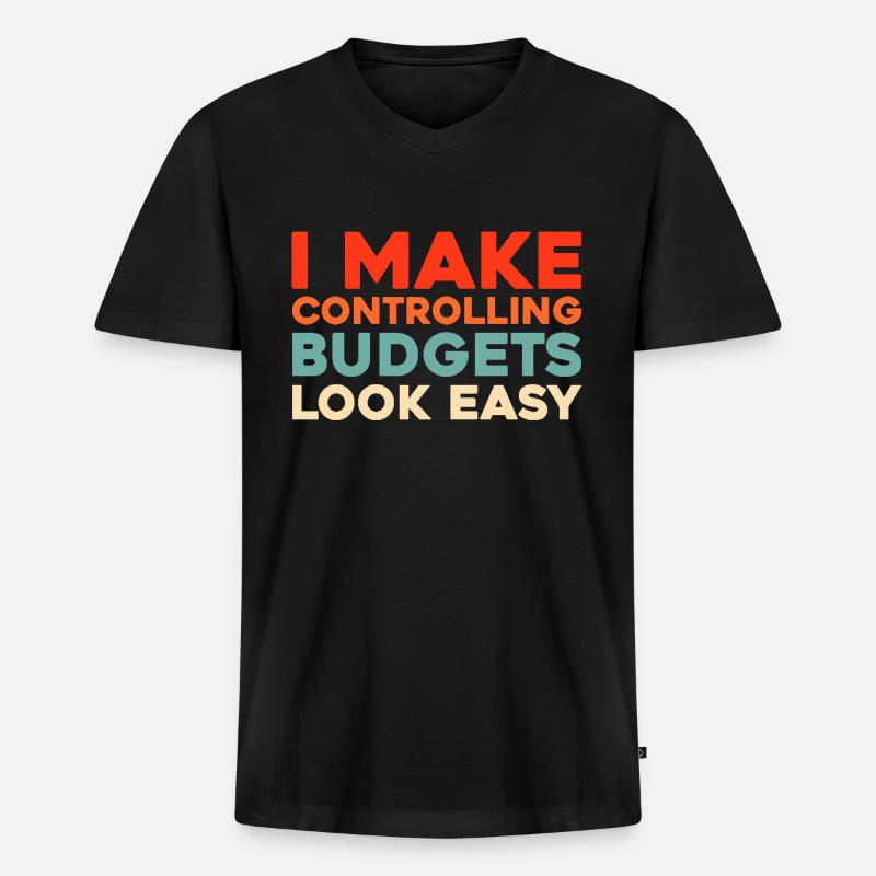 Controller - Männer Premium Bio T-Shirt mit V-Ausschnitt - Schwarz