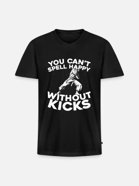 Capoeira Kampftanz - Männer Premium Bio T-Shirt mit V-Ausschnitt - Schwarz