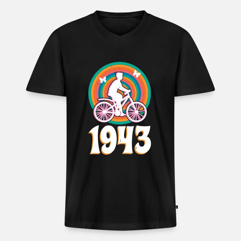 1945 Hoffmann LSD Entdeckung - Männer Premium Bio T-Shirt mit V-Ausschnitt - Schwarz