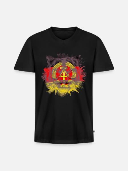 DDR - Men's Premium Organic T-shirt with V-neck - black
