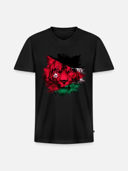 Jordan - Men's Premium Organic T-shirt with V-neck - black