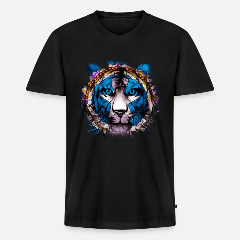 Nördliche Marianen - Männer Premium Bio T-Shirt mit V-Ausschnitt - Schwarz