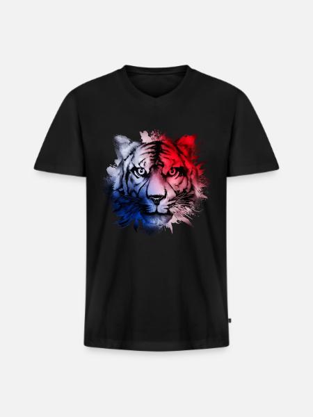 Panama - Men's Premium Organic T-shirt with V-neck - black